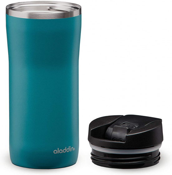 thermosbeker Mocca Leak-Lock RVS 350 ml blauw - Afbeelding 2