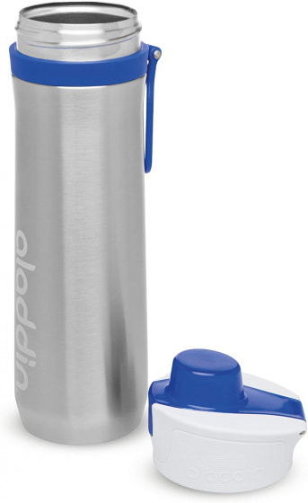 waterfles Active Hydration RVS 600 ml zilver/blauw - Afbeelding 2