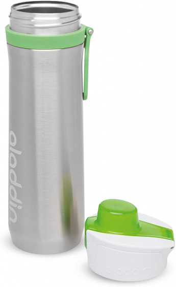 waterfles Active Hydration RVS 600 ml zilver/groen - Afbeelding 2