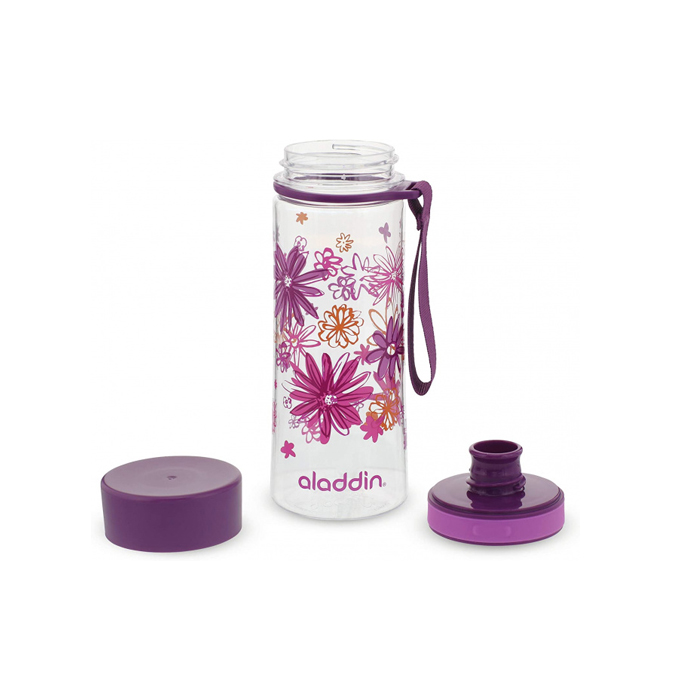 waterfles Aveo 19,4 cm 350 ml paars/oranje - Afbeelding 2