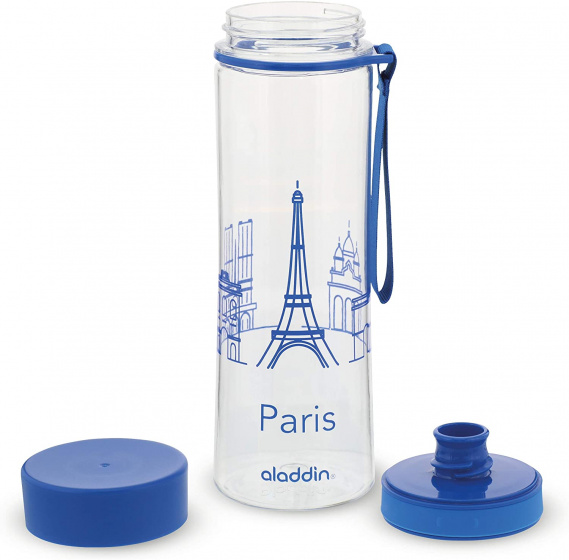 waterfles Aveo Parijs 24 cm 600 ml blauw - Afbeelding 2
