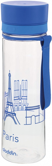 waterfles Aveo Parijs 24 cm 600 ml blauw