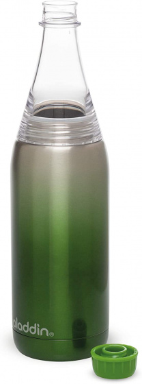 waterfles Fresco Twist & Go 27 cm RVS 600 ml groen - Afbeelding 2