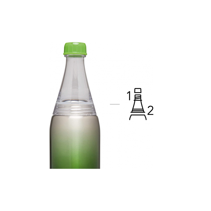 waterfles Fresco Twist & Go 27 cm RVS 600 ml groen - Afbeelding 3