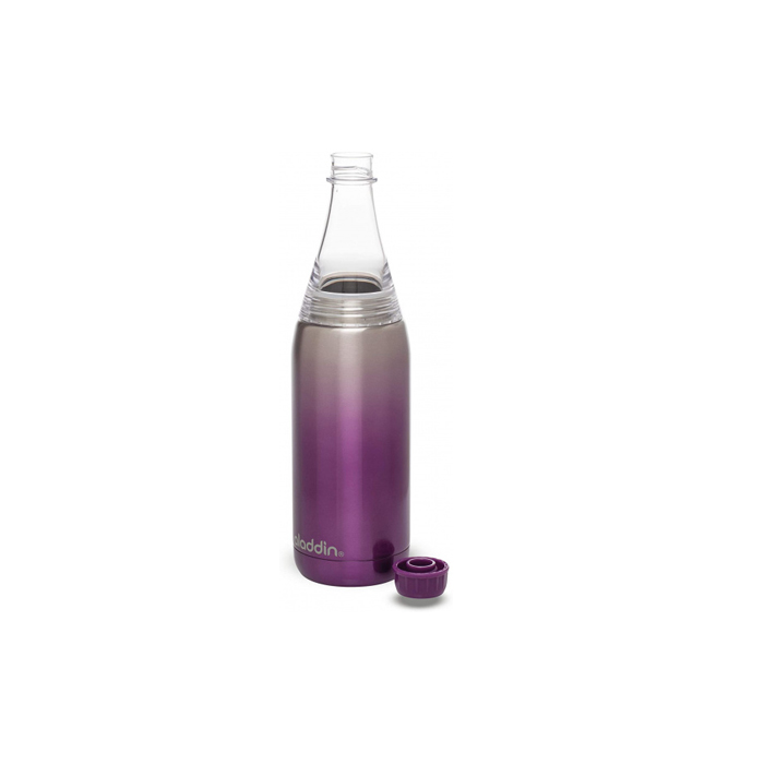 waterfles Fresco Twist & Go 27 cm RVS 600 ml paars - Afbeelding 2