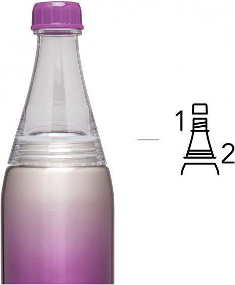 waterfles Fresco Twist & Go 27 cm RVS 600 ml paars - Afbeelding 3