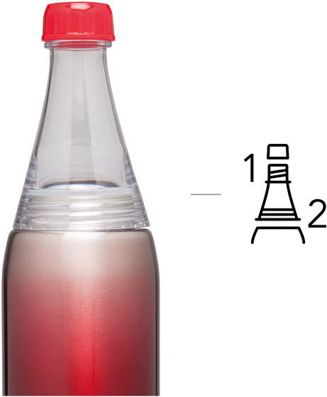 waterfles Fresco Twist & Go 27 cm RVS 600 ml rood - Afbeelding 3