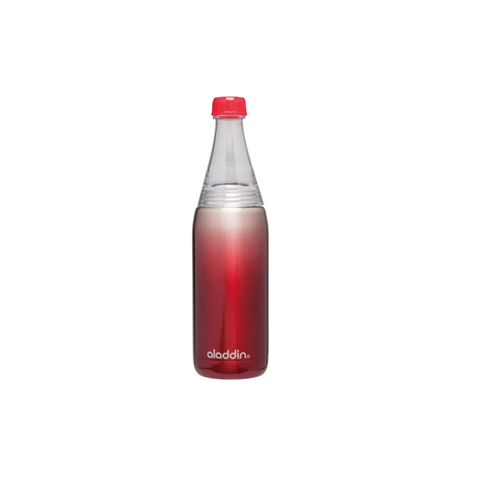 waterfles Fresco Twist & Go 27 cm RVS 600 ml rood