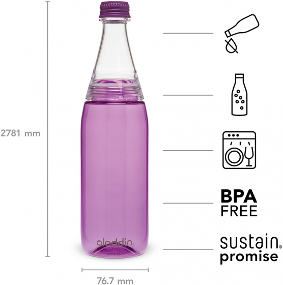 waterfles Fresco Twist & Go 28 cm 700 ml paars - Afbeelding 3