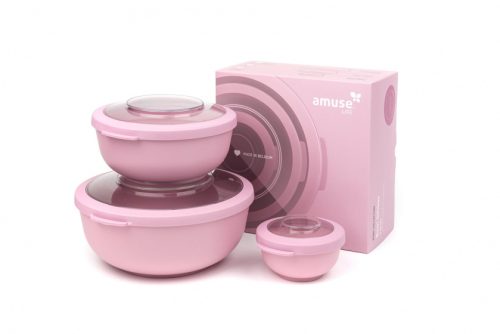 vershoudbakjes 2000 ml polypropyleen roze 6-delig - Afbeelding 3