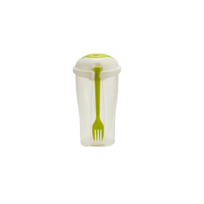 saladebak 500 ml 19,5 x 11 cm groen/transparant
