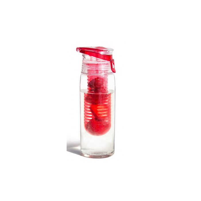 drinkfles Infuse Flavour 600 ml rood/transparant