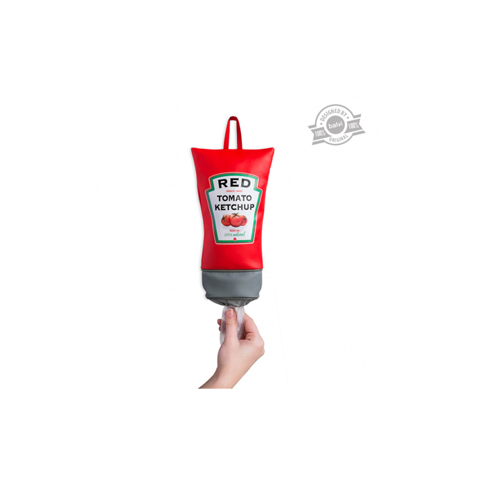 zakjesdispenser Ketchup 29,5 cm kunstleer rood - Afbeelding 2