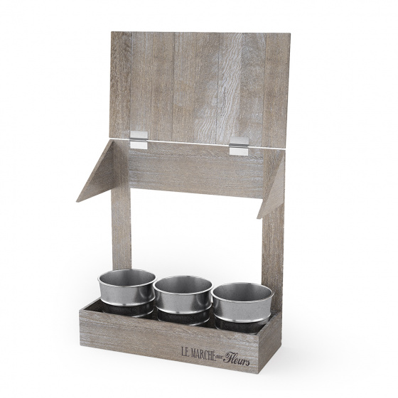 keuken kruidentuin Le Marché aux Fleurs 31 cm hout naturel - Afbeelding 2