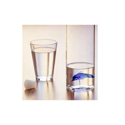 waterfles dolphin 1,2 liter 30 cm glas/siliconen - Afbeelding 3