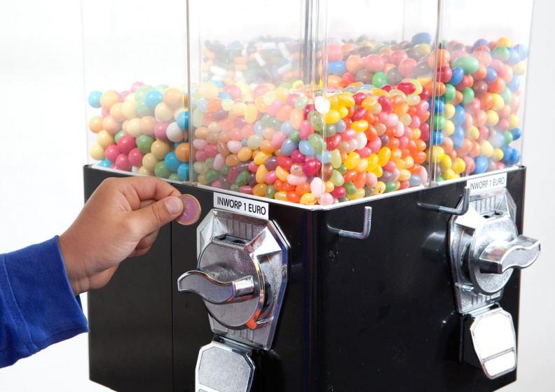 snoepautomaat 4-in-1 142 cm staal zwart - Afbeelding 3