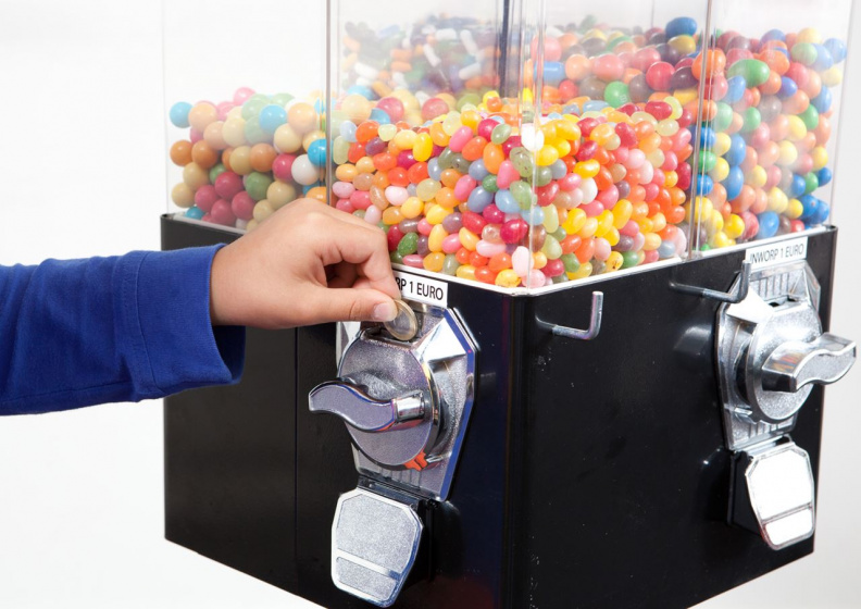 snoepautomaat 4-in-1 142 cm staal zwart - Afbeelding 4