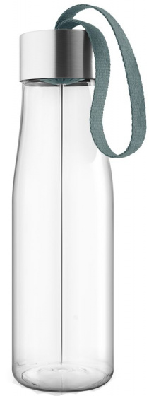 drinkfles MyFlavour 750 ml RVS 25 cm transparant/petrol