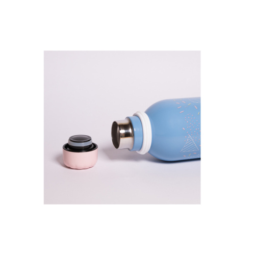 drinkfles Amelie 500 ml 7 x 25 cm RVS blauw - Afbeelding 3