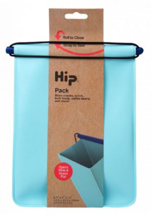 lunchzakje Pack herbruikbaar 19 x 22 cm siliconen blauw