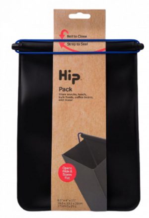 lunchzakje Pack herbruikbaar 19 x 22 cm siliconen zwart