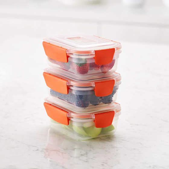 vershoudbakjes Nest 0,54 liter oranje 3 stuks - Afbeelding 5
