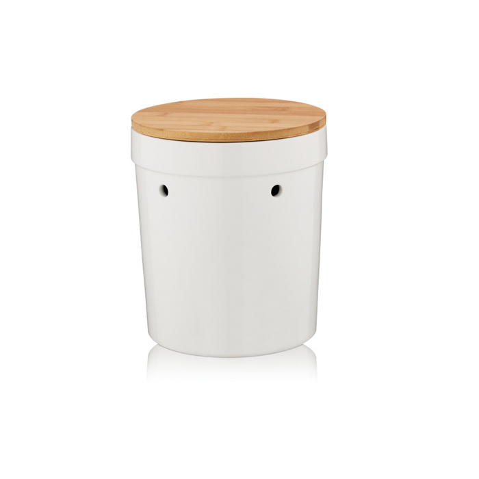 voorraadpot Salena 20 x 23 cm keramiek wit