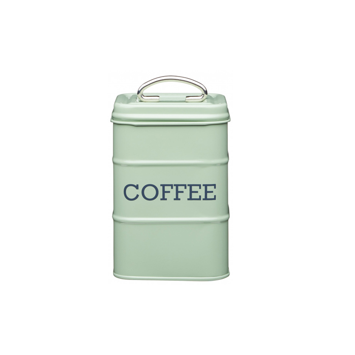 koffieblik Living Nostalgia 17 x 11 cm tin groen