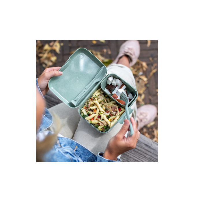 lunchbox Candy 19 x 13,5 cm thermoplast groen 3-delig - Afbeelding 2
