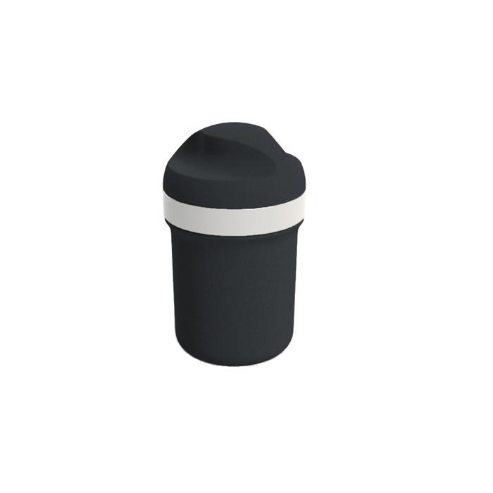 mini drinkfles Oase 200 ml 7,5 x 9 cm zwart/wit