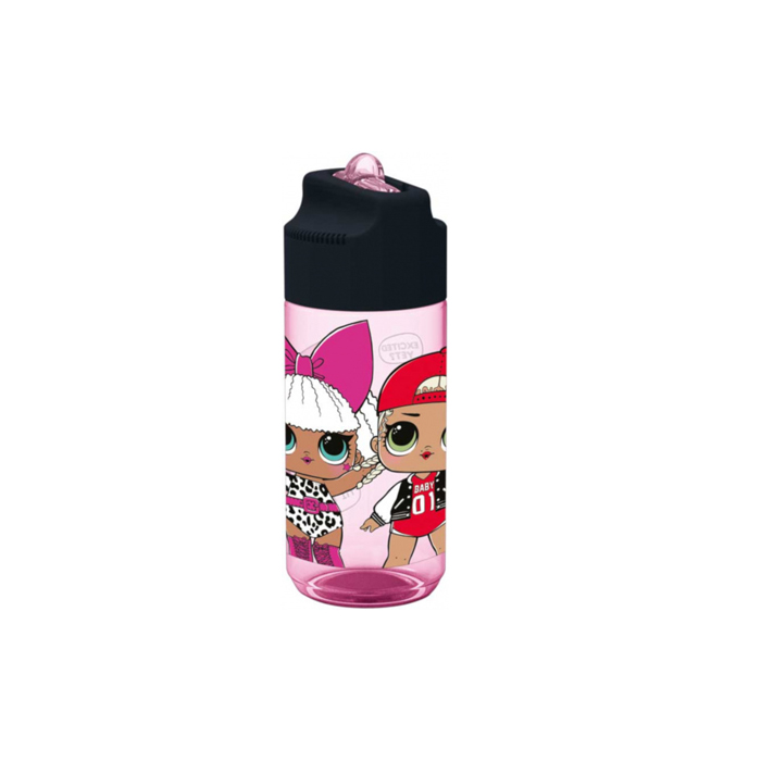 drinkfles Rock On 430 ml tritan roze/zwart