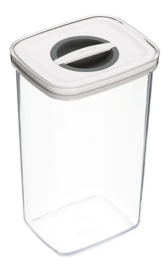 vershoudbakje 2 liter grijs/transparant