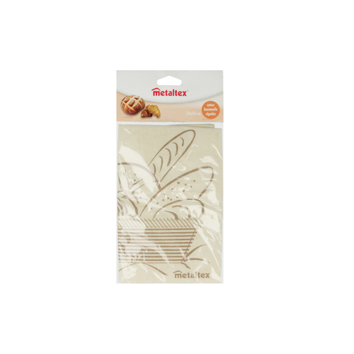 broodbewaarzak 43 x 34 cm katoen beige - Afbeelding 2