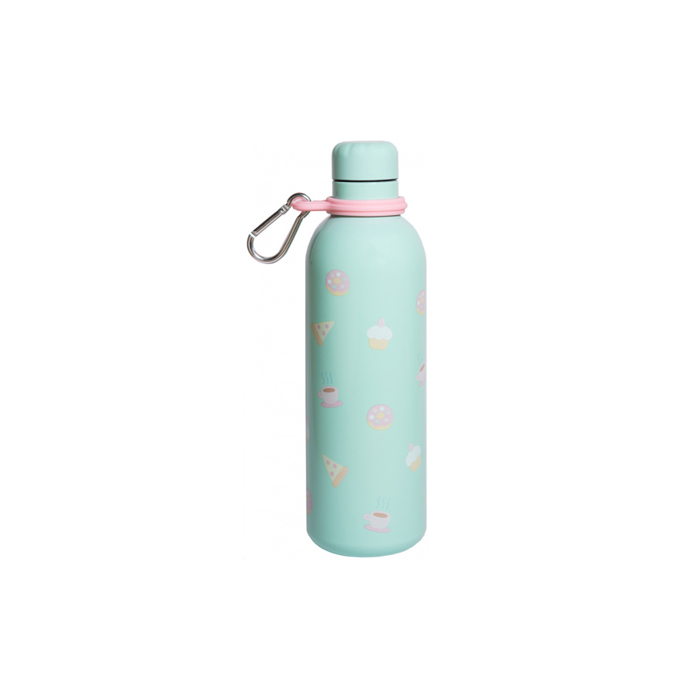 drinkfles Pusheen 500 ml 7 x 25 cm RVS lichtblauw - Afbeelding 2