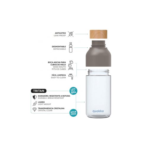 drinkfles Tritan Ice Indian 570 ml blauw/transparant - Afbeelding 2
