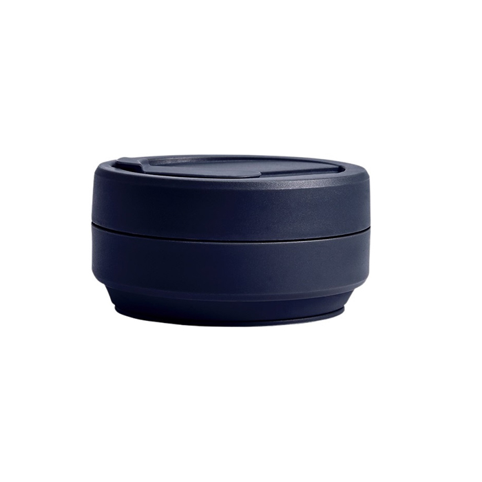 drinkfles Pocket Cup Denim 355 ml siliconen blauw