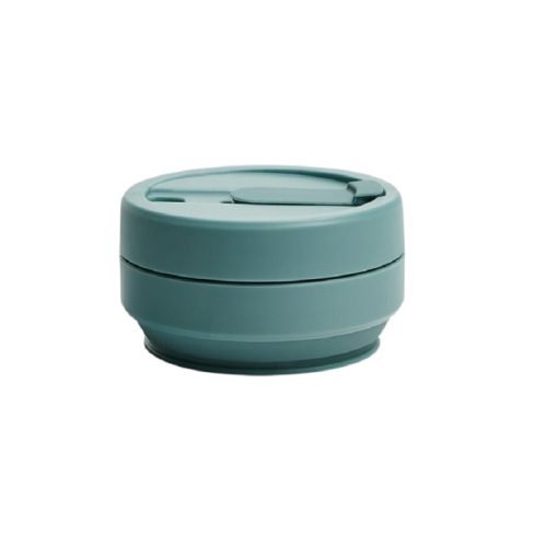 drinkfles Pocket Eucalyptus siliconen 355 ml turquoise - Afbeelding 2