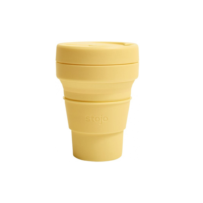 drinkfles Pocket Cup Mimosa 355 ml siliconen geel - Afbeelding 2