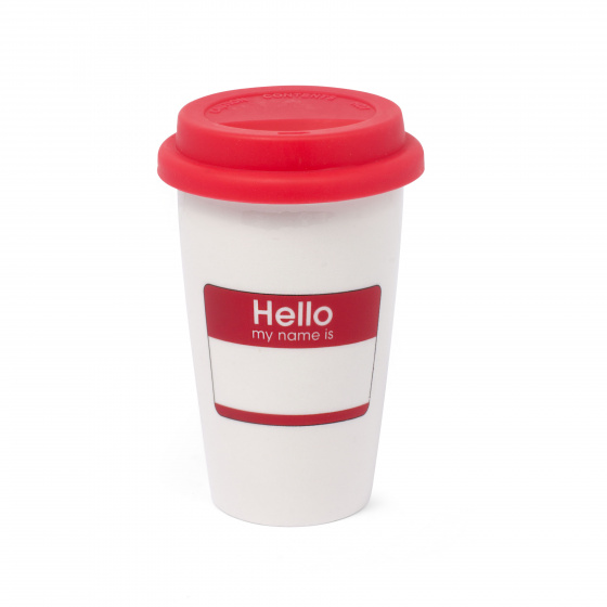 reismok Hello, my name is 275 ml keramiek wit - Afbeelding 2