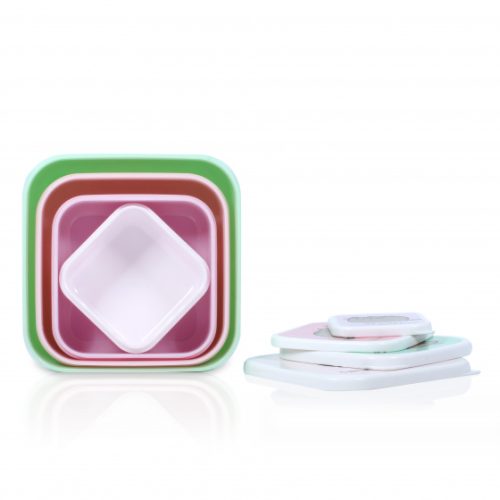 Pusheen Lunchbox plastic 12 x 12 x 5,5 cm 4 delig - Afbeelding 2