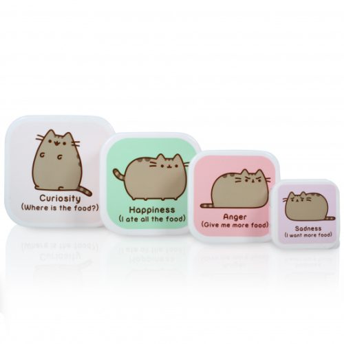 Pusheen Lunchbox plastic 12 x 12 x 5,5 cm 4 delig