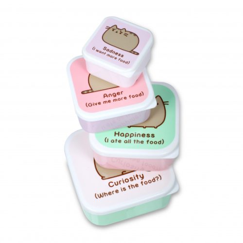 Pusheen Lunchbox plastic 12 x 12 x 5,5 cm 4 delig - Afbeelding 3