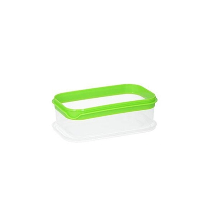lunchbox 19,5 x11,5 cm 900 ml transparant/groen 2-delig