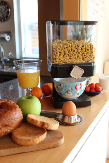 cornflakes dispenser 16,5 x 18 x 31 cm zwart - Afbeelding 2