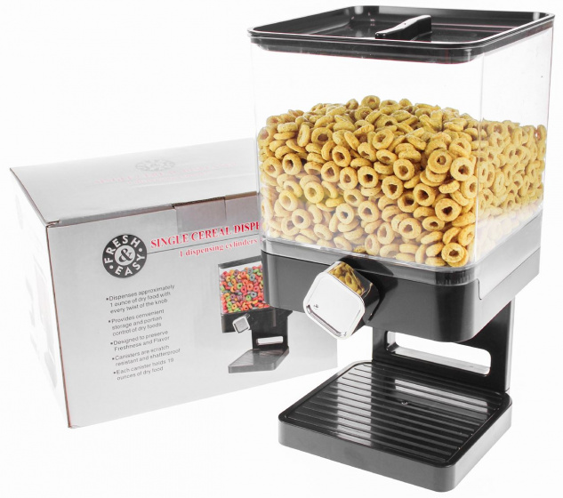 cornflakes dispenser 16,5 x 18 x 31 cm zwart