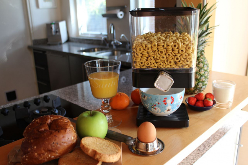 cornflakes dispenser 16,5 x 18 x 31 cm zwart - Afbeelding 3