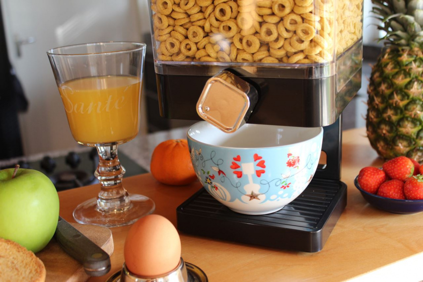 cornflakes dispenser 16,5 x 18 x 31 cm zwart - Afbeelding 4