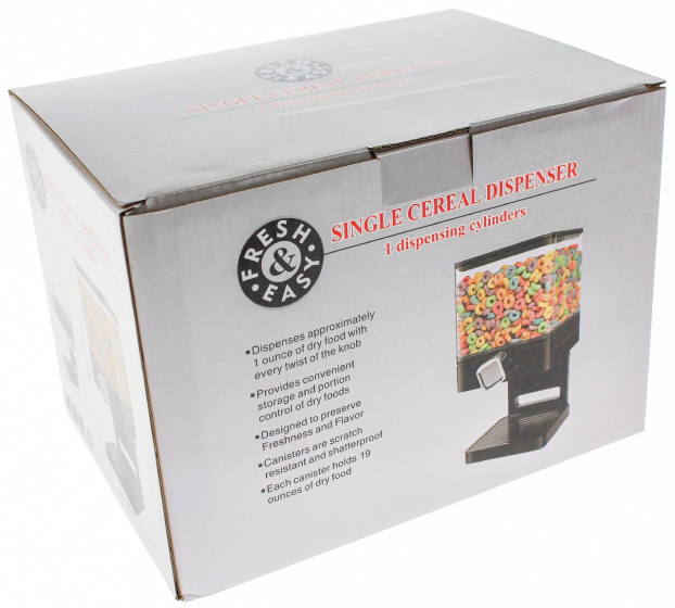 cornflakes dispenser 16,5 x 18 x 31 cm zwart - Afbeelding 6