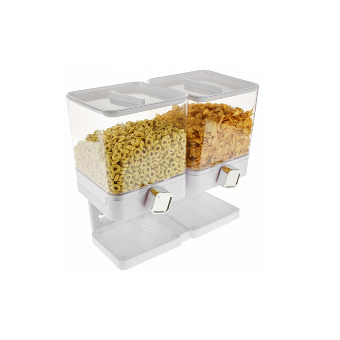 Luxe Dubbele Cornflakes Dispenser Wit