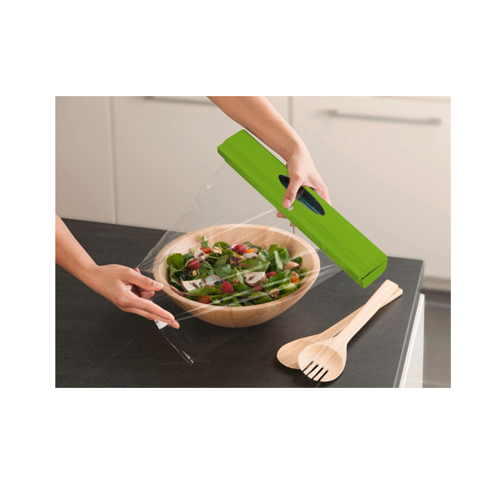 huishoudfoliesnijder 38 x 6,7 cm RVS groen - Afbeelding 4
